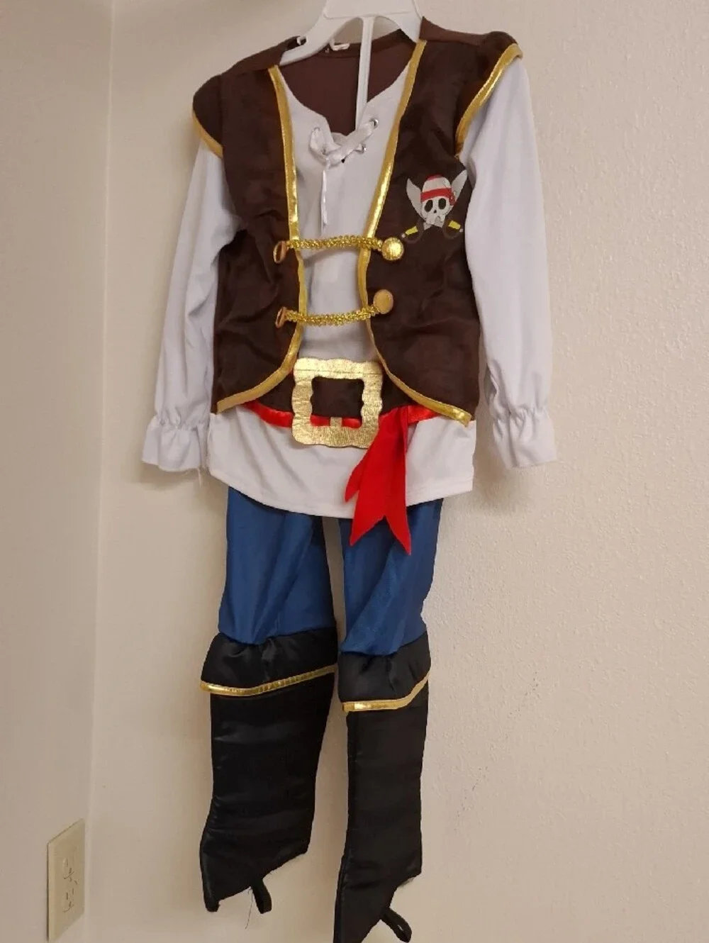 Spooktacular Creations Kids Pirate Costume - Black, Brown, White, Blue